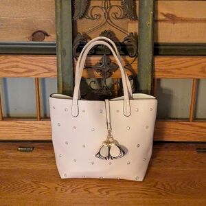Jessica Simpson Beige Adorned Tote Bag